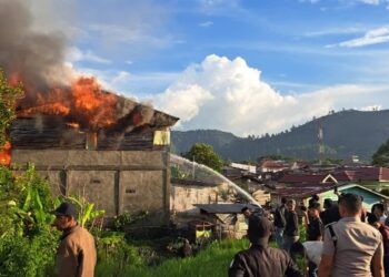 Kebakaran di Kemili, 8 Damkar Dikerahkan