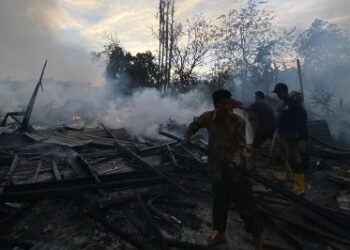 19 Unit Rumah di Kemili Hangus Terbakar, 25 KK Mengungsi