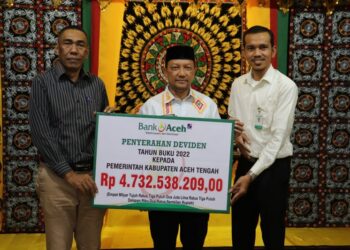 Pemkab Aceh Tengah Terima Rp4,7 Miliar Deviden Bank Aceh Syari’ah