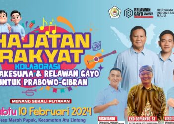Relawan Gayo For Prabowo – Gibran Gelar Hiburan Rakyat di Atu Lintang, Catat Tanggalnya!