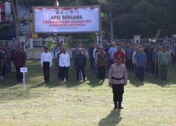 Atribut Satlinmas Pemilu 2024 di Aceh Tengah Disorot