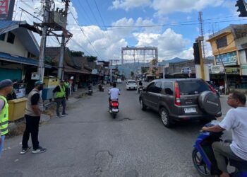 Perbaikan Ruas Jalan Lintang, Rekanan Mulai Lakukan Pengukuran