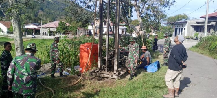 Satgas TMMD Ke-121 Kodim 0106 Aceh Tengah Bangun Sumur Bor
