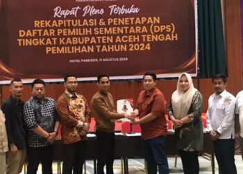 KIP Aceh Tengah Tetapkan DPS Pilkada 151.891 Pemilih 