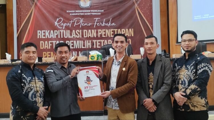 KIP Aceh Tengah Tetapkan DPT Pilkada 152.259 Pemilih