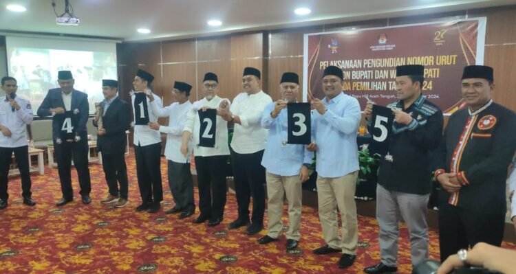 Ini Nomor Urut Paslon Bupati dan Wakil Bupati Aceh Tengah di Pilkada 2024