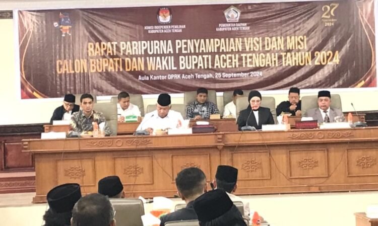 Fitriana Mugie Pimpin Paripurna, Visi-Misi Paslon Kunci Masa Depan Aceh Tengah