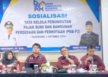Optimalisasi PAD, BPKK Aceh Tengah Gelar Sosialisasi Tata Kelola PBB-P2 di Takengon