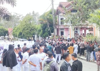 Tuntut Kejelasan Kuota PPPK dan Jasa Medis, Ratusan Nakes RSUD Demo ke DPRK