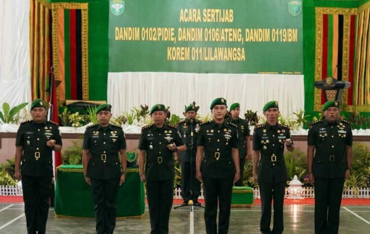 Danrem 011/Lilawangsa Pimpin Sertijab Dandim 0106 Aceh Tengah, Tekankan Sinergi dan Dedikasi 