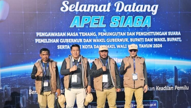 Dipimpin Wapres, Panwaslih Aceh Tengah Ikut Apel Siaga Pengawasan Masa Tenang di Monas