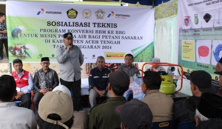 250 Petani di Aceh Tengah Terima Pompa Air Gas dari Kementerian ESDM