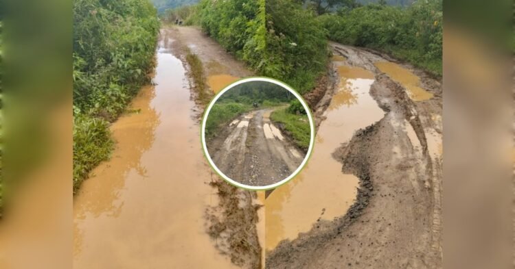 Jalan Menuju SMP 27 Takengon Mirip Kubangan Kerbau