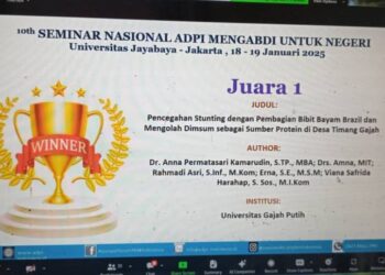 Dosen Universitas Gajah Putih Takengon Raih Juara I di Seminar Nasional ADPI