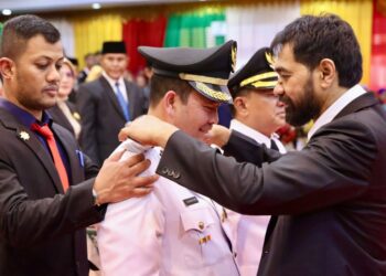 Gubernur Aceh Lantik Bupati dan Wakil Bupati Aceh Tengah Haili Yoga dan Muchsin Hasan