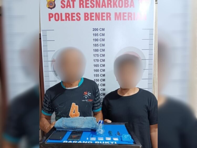 Dua Pria di Bener Meriah Ditangkap, 5,79 Gram Sabu Disita Polisi