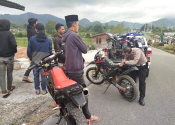 Polres Aceh Tengah Sikat Balap Liar, 27 Motor Berknalpot Brong Diamankan