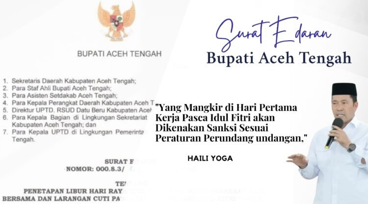 Mangkir di Hari Pertama Kerja, ASN Aceh Tengah Terancam Sanksi 