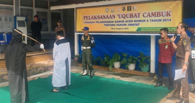 Lima Terpidana Judol Dicambuk di Takengon 