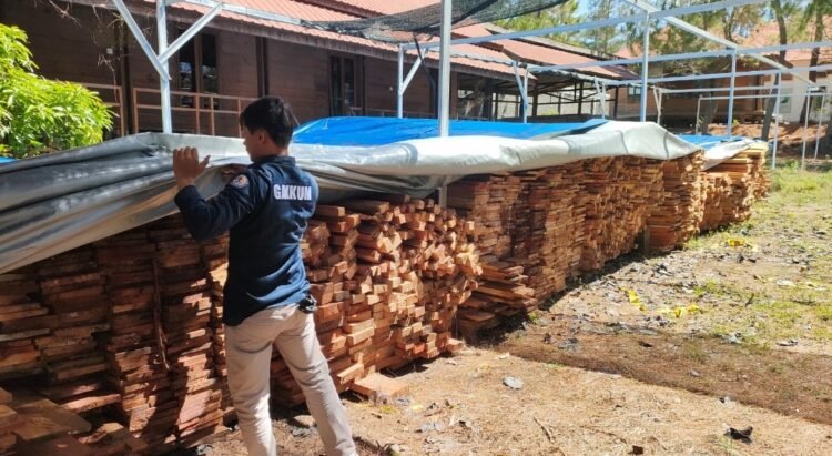 Operasi Senyap Gakkum Sumatera, Ribuan Kubik Kayu Ilegal Disita di Karang Ampar