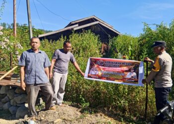 Musim Kemarau, Polsek Bintang Pasang Tembok Edukasi Cegah Karhutla