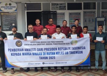 Delapan Warga Binaan Rutan Kelas II B Takengon Terima Amnesti Presiden