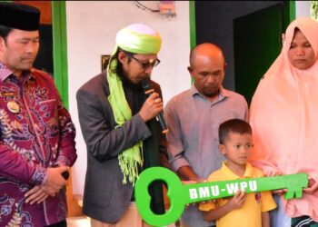 Peduli Masyarakat Kurang Mampu, BMU/WPU Serahkan Rumah Ke-124 untuk Warga Blang Bebangka