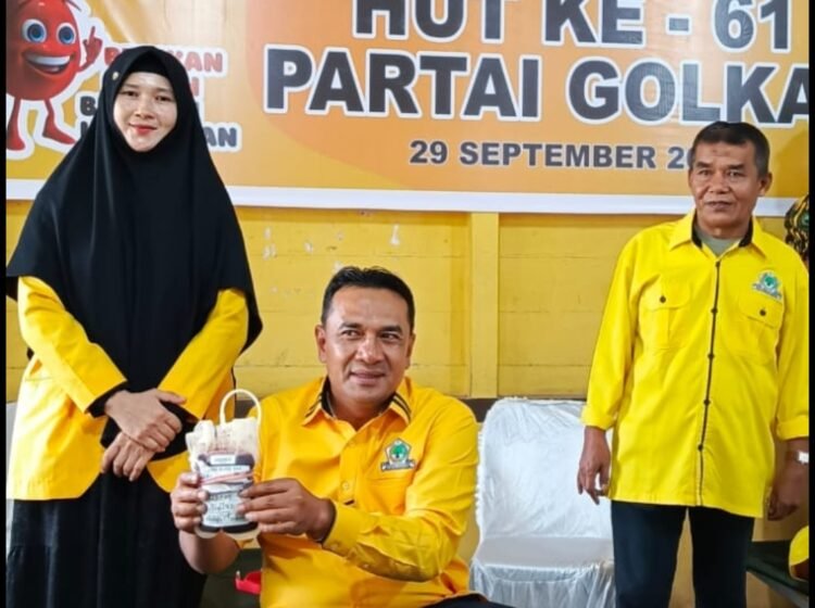 HUT ke-61, Golkar Aceh Tengah Tebar Kepedulian Lewat Donor Darah dan Pasar Murah