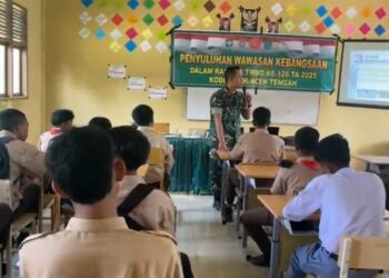TNI Tanamkan Nilai Bela Negara ke Pelajar Lewat TMMD ke-126 di Aceh Tengah