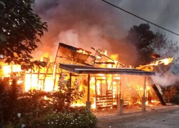 Rumah Warga di Wih Nongkal Ludes Terbakar, Pemilik Sedang Dirawat di RSUD Datu Beru
