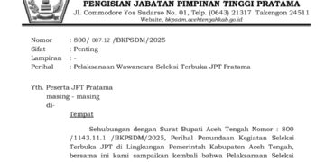 Peserta Seleksi JPT di Aceh Tengah Diwawancara Besok