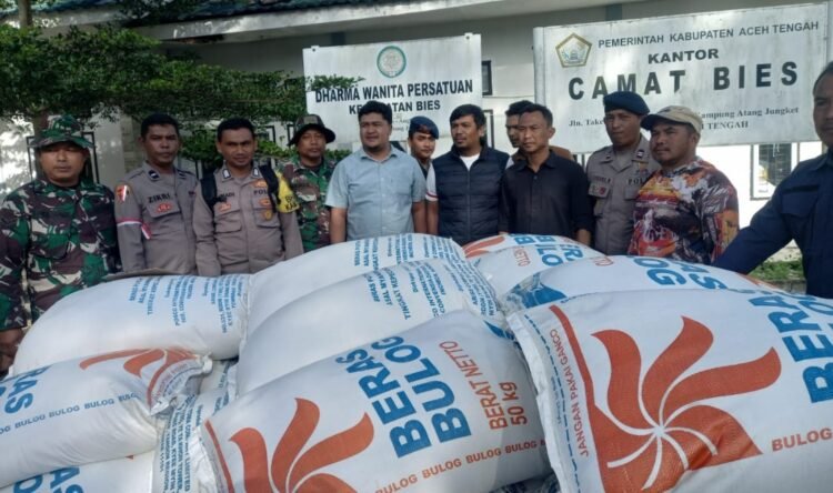 12 Ton Beras Disalurkan Ke Kecamatan Pegasing, Bies dan Jagong Jeget