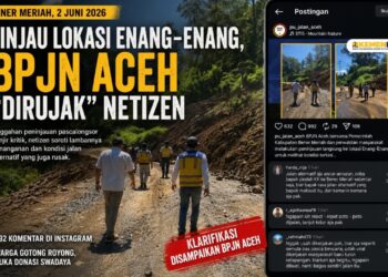Tinjau Lokasi Enang-Enang, BPJN Aceh “Dirujak” Netizen
