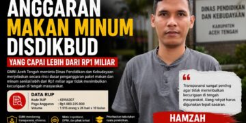 Anggaran Rp1 Miliar untuk Makan Minum di Disdikbud Aceh Tengah Disorot