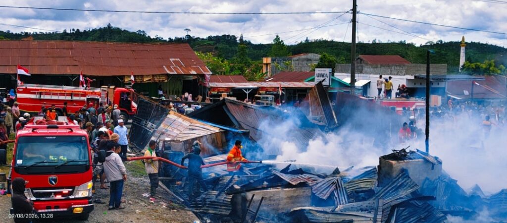 Kebakaran Pasar Jagong Jeget Diduga Akibat Korsleting Listrik, Kerugian Ditaksir Rp20 Miliar