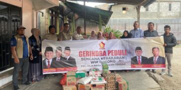 Gerindra Aceh Tengah Hadir di Tengah Warga Sagi Indah yang Rumahnya Dilalap Api