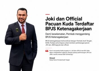 Joki dan Official Pacuan Kuda Gayo Kini Terlindungi BPJS Ketenagakerjaan